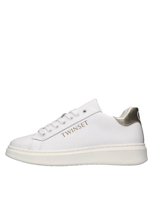 Sneakers in pelle TWINSET | 251GCJ010 12173BIANCO-PLATINO